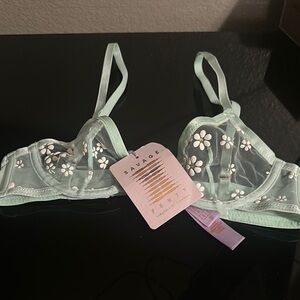 Savage X Fenty Mint Green Floral Bralette